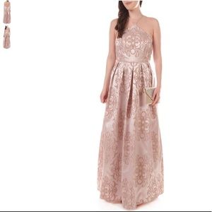 NWT Pleated Vintage Print Ballgown